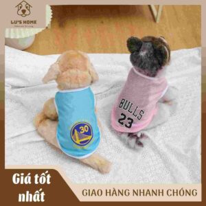 Áo thun lưới thoáng khí cho cún cưng phong cách bóng rổ